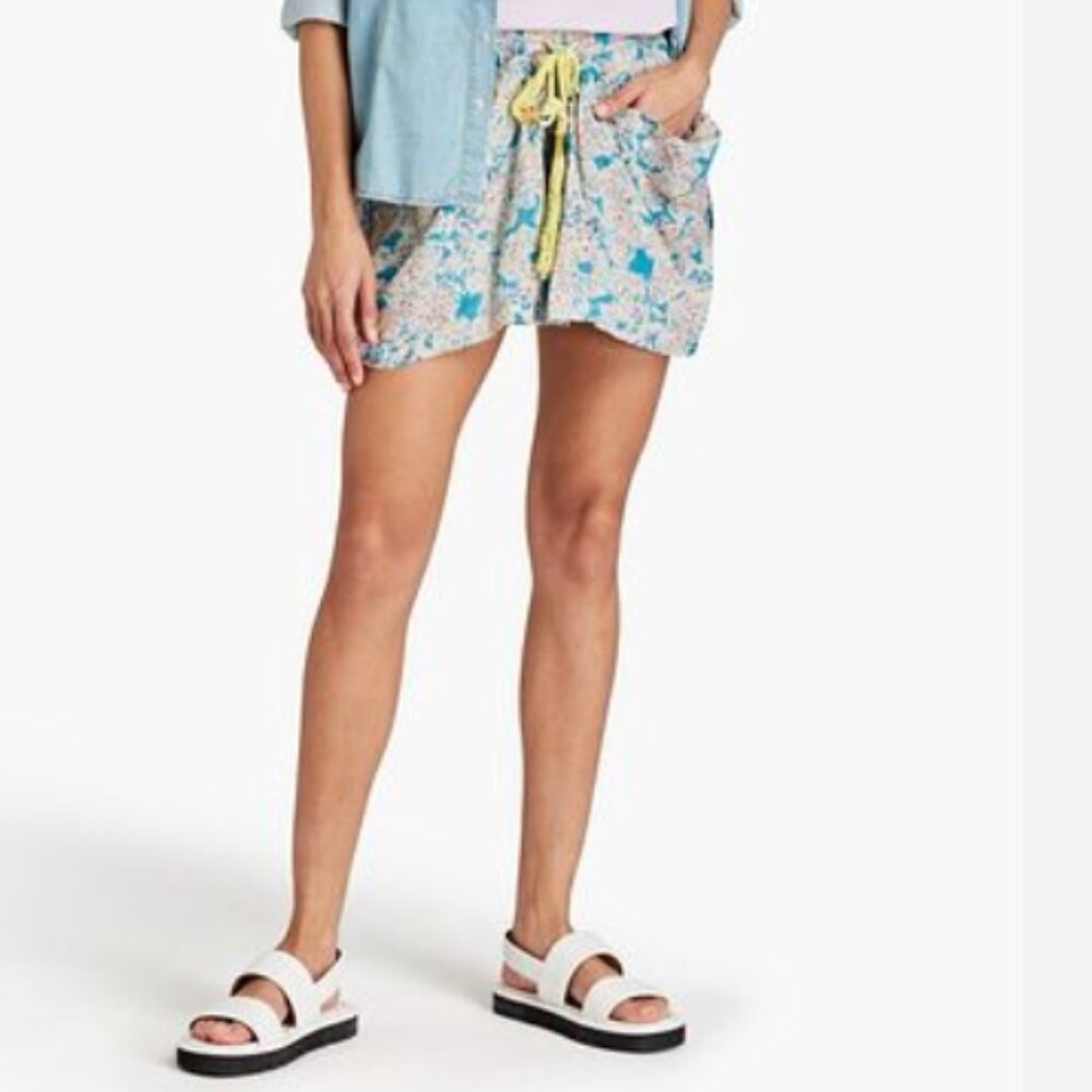 YVONNE S  Layered printed linen shorts